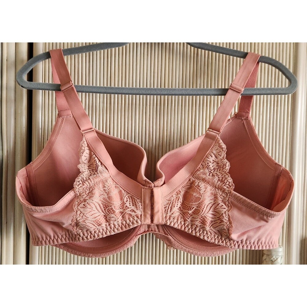 Auden Bra 42DD Peachy Pink Lightly Lined Balconette Coverage Underwire EUC - Picture 2 of 9